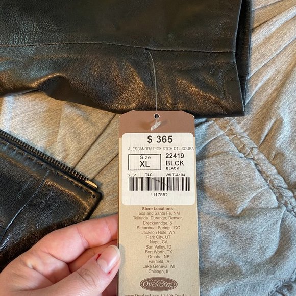 Overland Black Leather Jacket - NWT - Picture 3 of 5